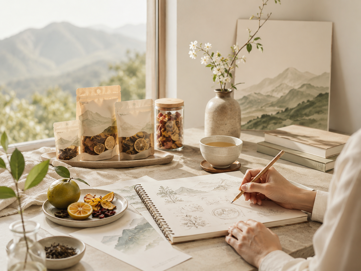 嶼食創辦人於陽明山構思草山詠茶、臺灣果乾與在地風土的創立過程